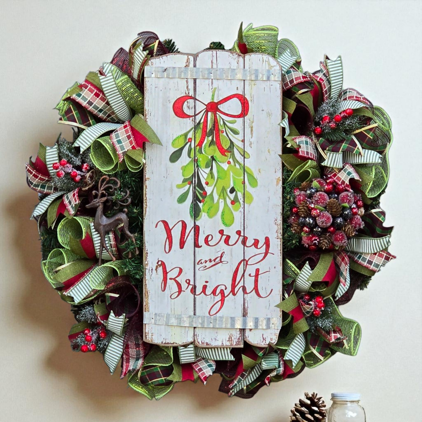 Holly Ball Christmas Wreath