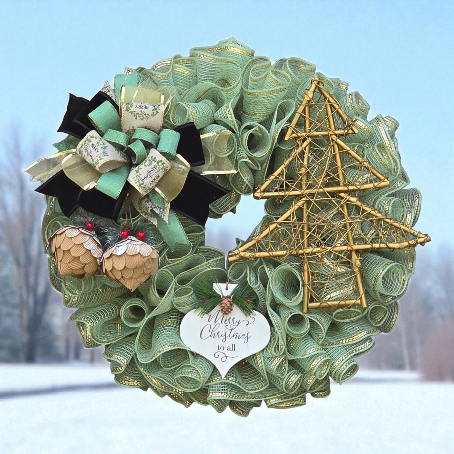 Mint Christmas Wreath