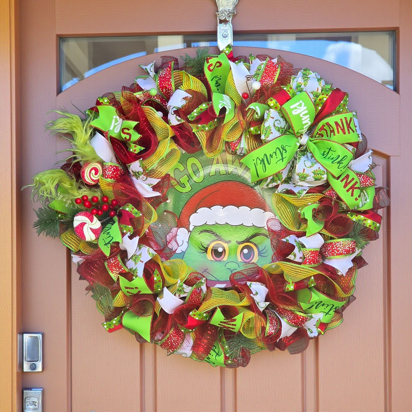 Grinch Go Away Wreath