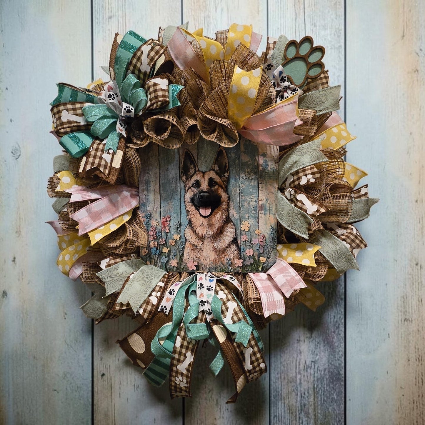 Custom Order - German Shephard Wreath
