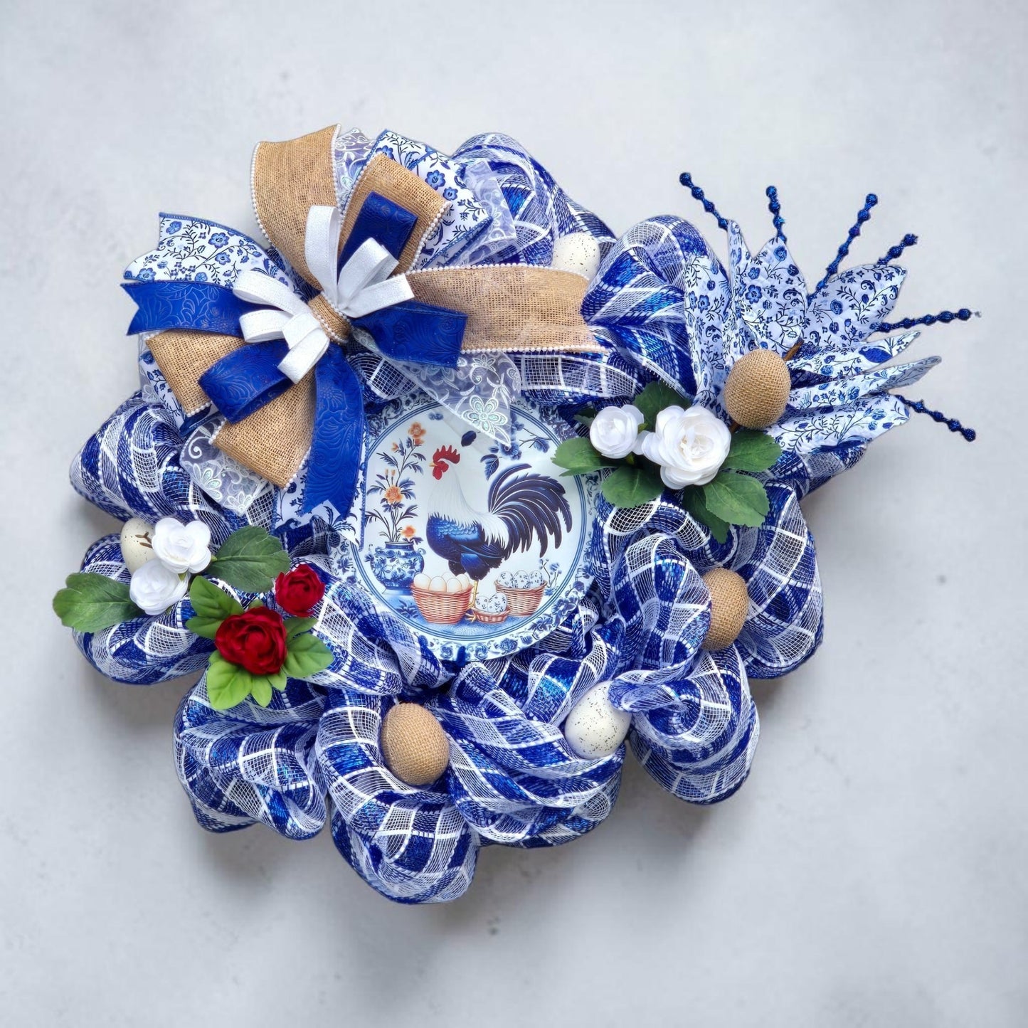Chinoiserie Chicken Wreath