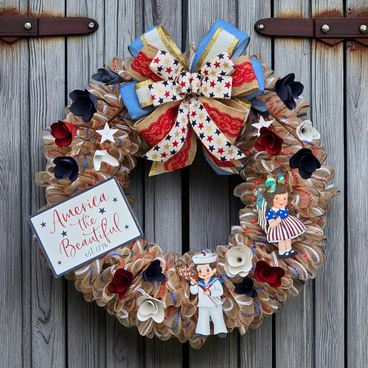 4th of July Sailor Wreath
