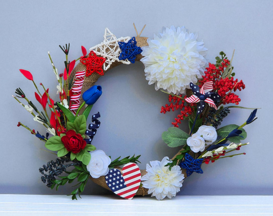 4th of July Pinwheel Wreath