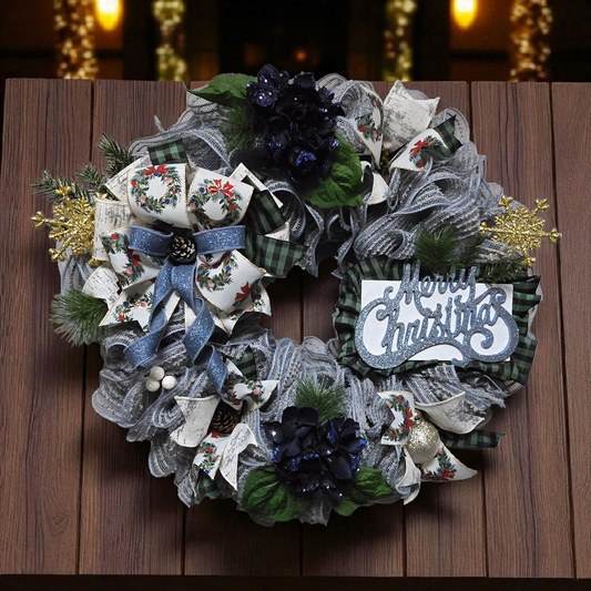 Blue Christmas Wreath