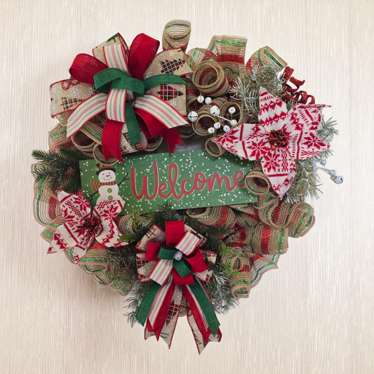 Christmas Poinsettia Wreath