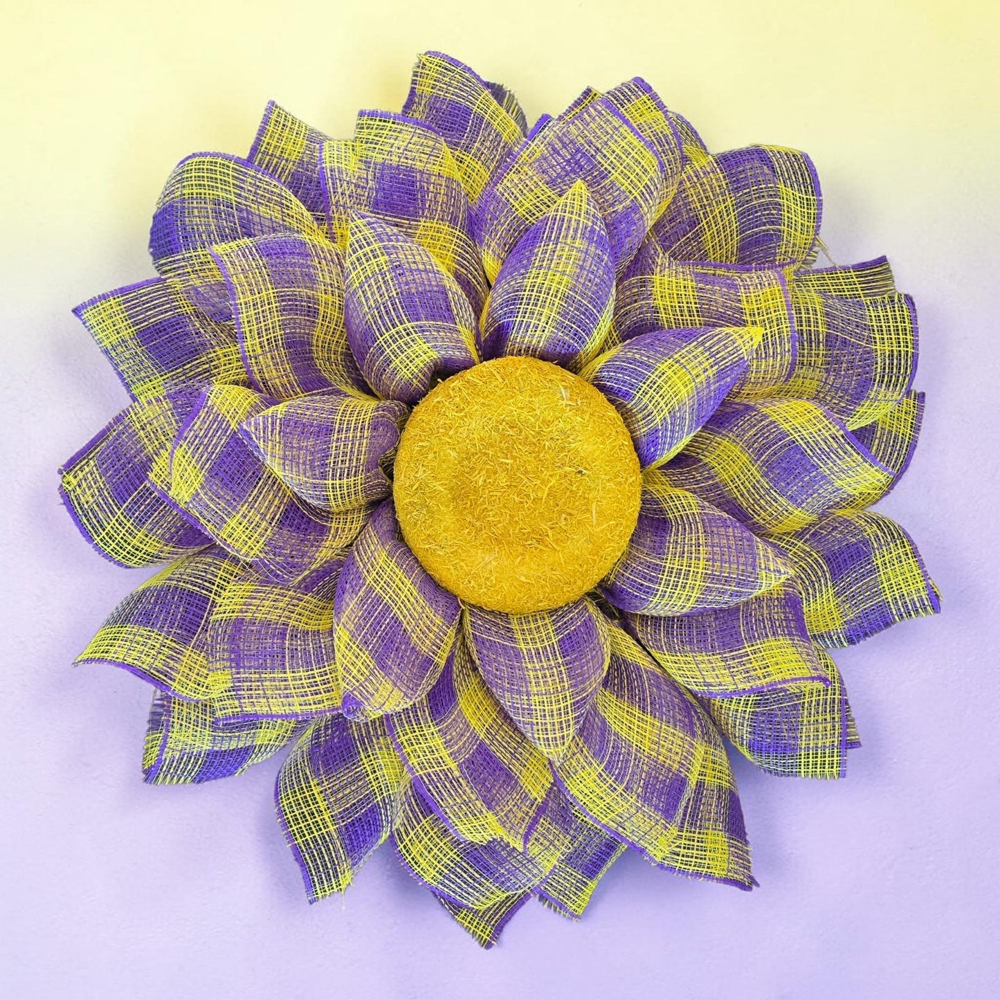 Purple/Yellow Flower Wreath