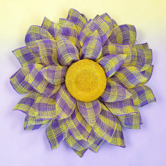 Purple/Yellow Flower Wreath