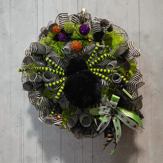 Giant Spider Halloween Wreath