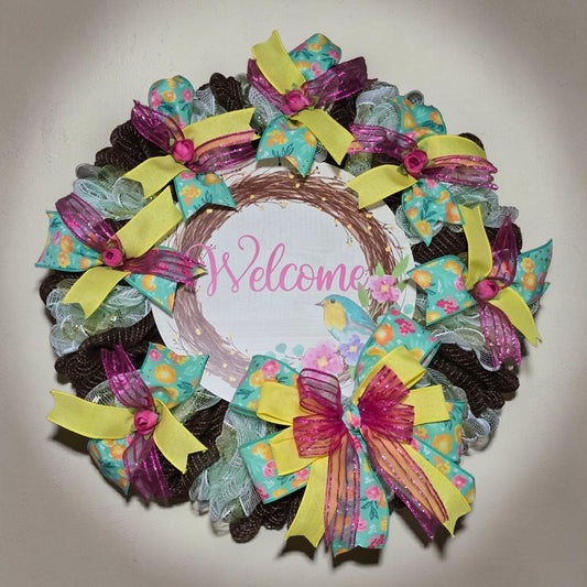 Welcome Bird Wreath