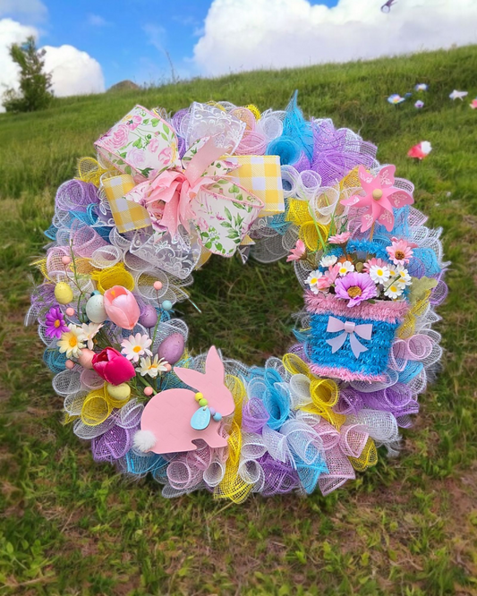 Easter Pinwheel Wreath