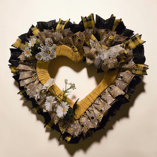 Bee Heart Wreath