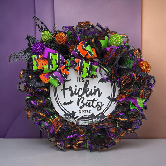 Fruckin Bats Halloween Wreath