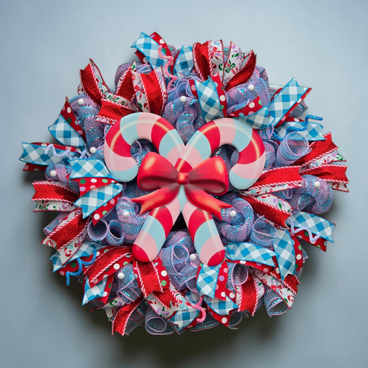 Candy Cane Wreath