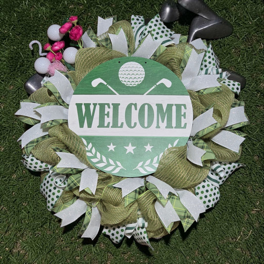Welcome Golf Wreath