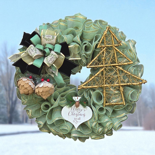 Mint Christmas Wreath