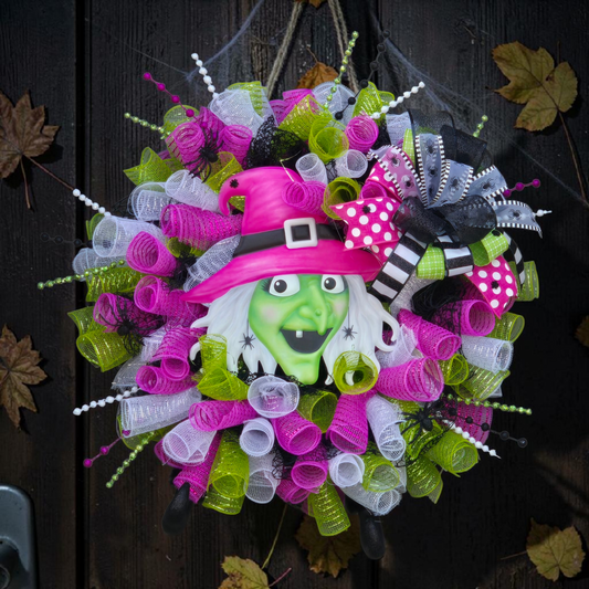 Pink Witch Wreath