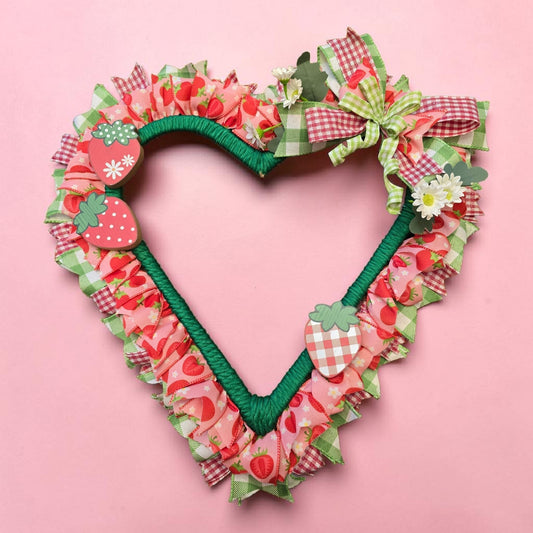 Strawberry Heart Wreath