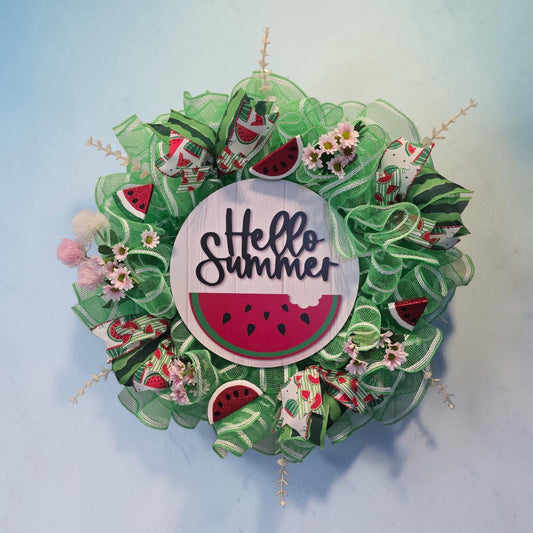 Hello Summer Watermelon Wreath