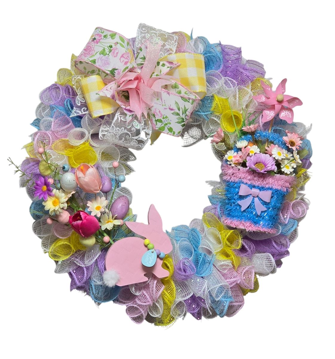 Easter Pinwheel Wreath
